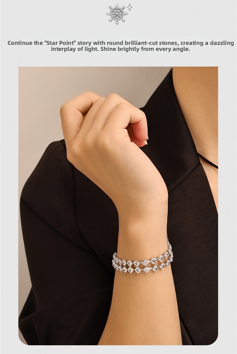 Luxury Full Diamond Bracelet Elegant Minimalist Chain Jewellery_voghion.com
