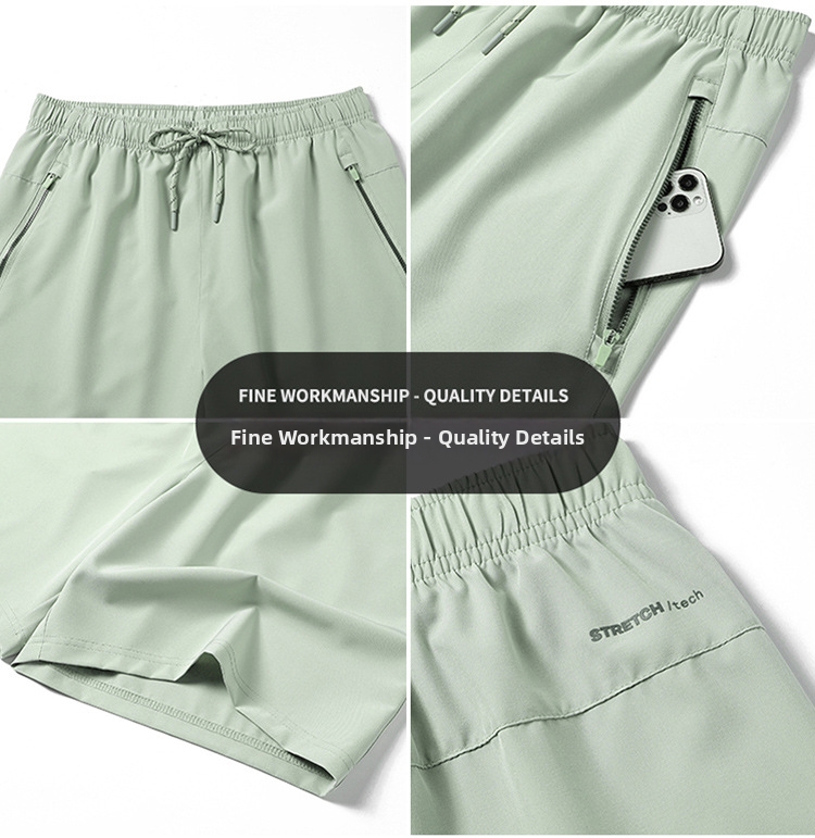 Herrshorts i andningsbart issilke med avslappnad passform_voghion.com