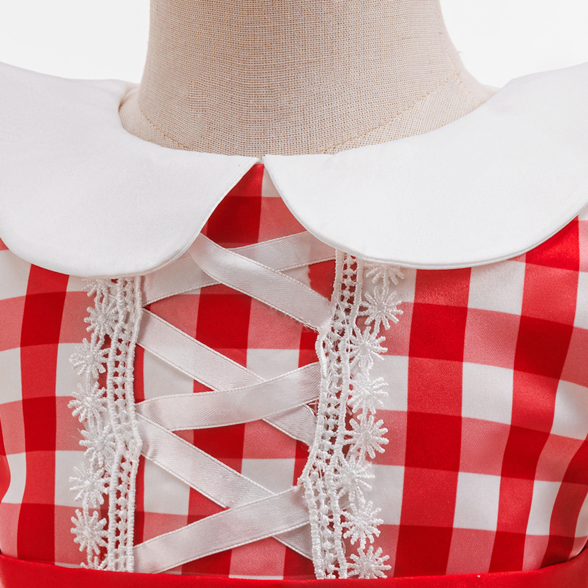 Rotes Weihnachtskleid Für Mädchen Casual Geburtstagsoutfit_voghion.com