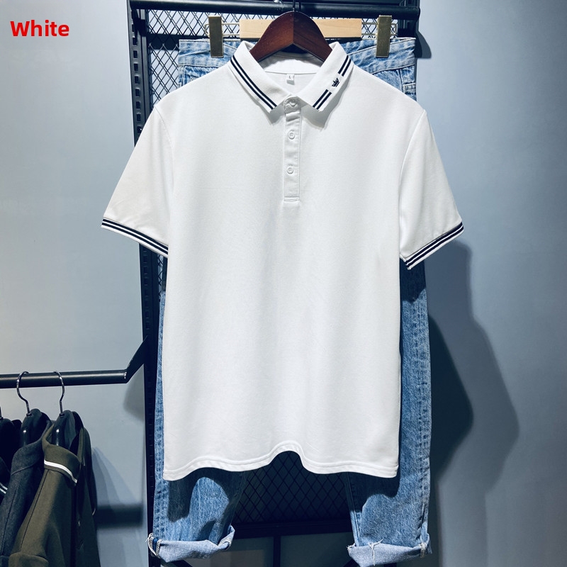 T-shirt d'été tendance pour homme, coupe ajustée, manches courtes, style coréen, élégant et décontracté, en coton._voghion.com
