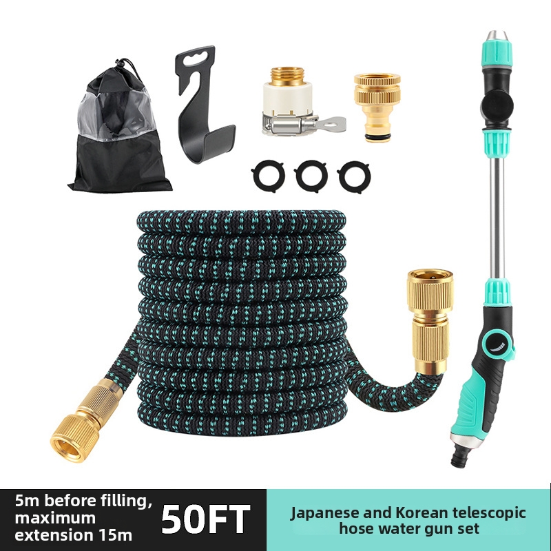 Automatische oprolbare waterslang, tuinsproeier, magische slang voor landbouwbewatering, hogedruk autowassen en terras- en gazononderhoud._voghion.com