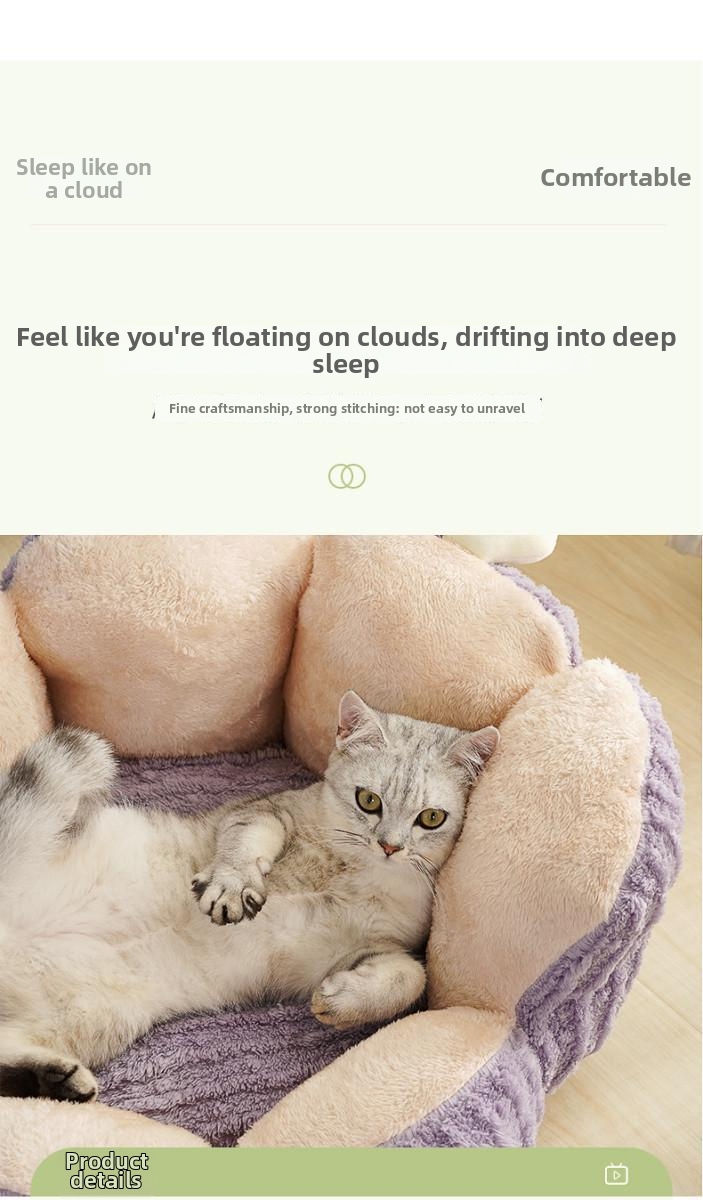 Cactus Cat Nest Round Pet Bed Dog Sleeping Mat Warm Winter Bed_voghion.com