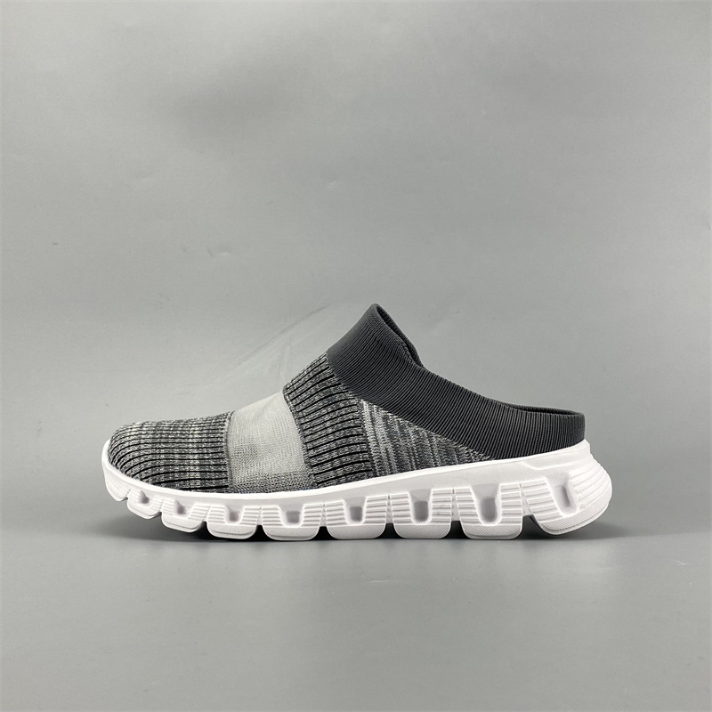 Foreign Trade Large Size Fly Knit Socks Half Slippers Men's Summer Breathable Lightweight Non-Slip Cushioning Casual Walking Mesh Shoes for Women