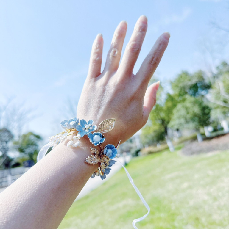 516 블루 손목 꽃