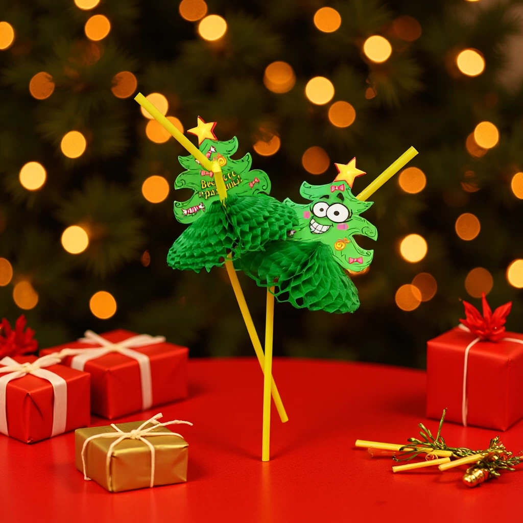 Одноразовые трубочки для украшения праздников, дня рождения, рождественских вечеринок, для напитков, молочного чая, коктейлей, холодных блюд, тарелок, арт-декора, с возможностью подключения.