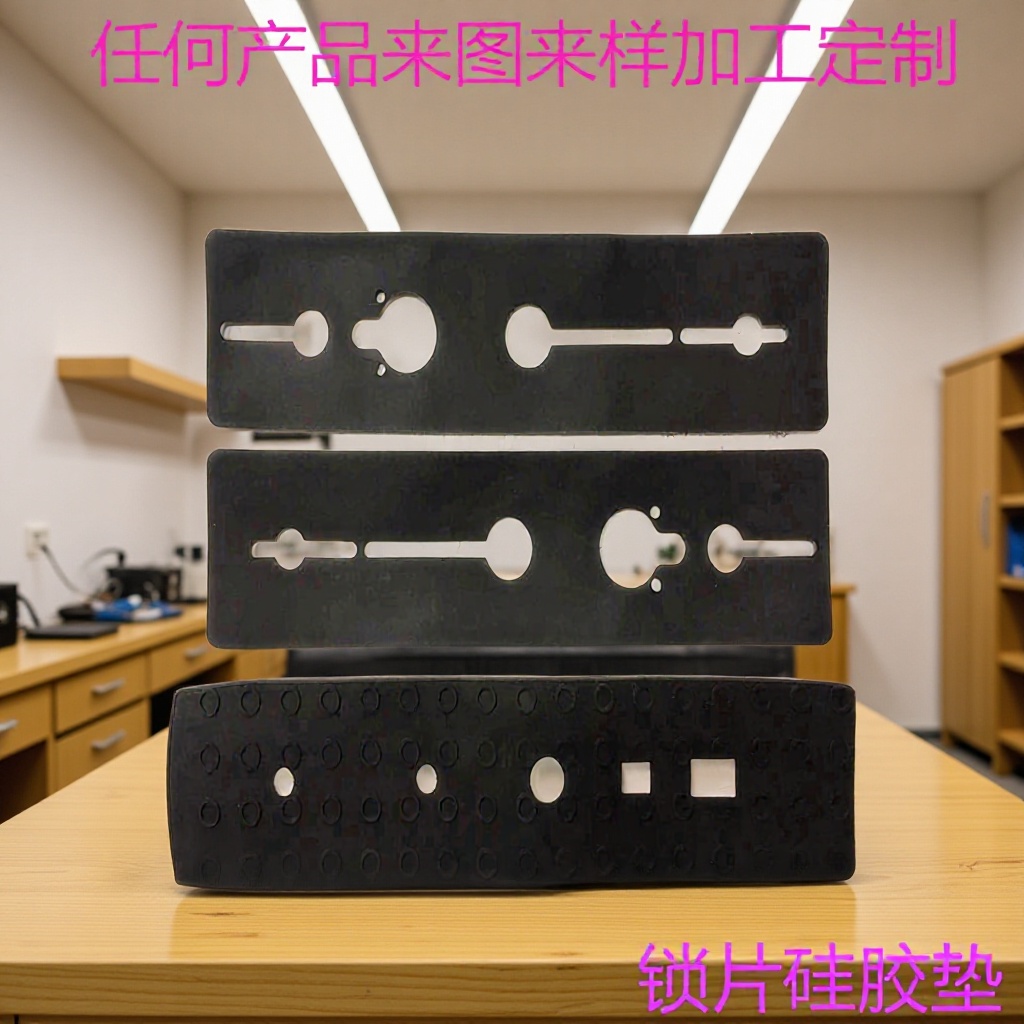 门锁垫片智能锁指纹锁细条纹硅胶垫片软胶垫防撞垫模具