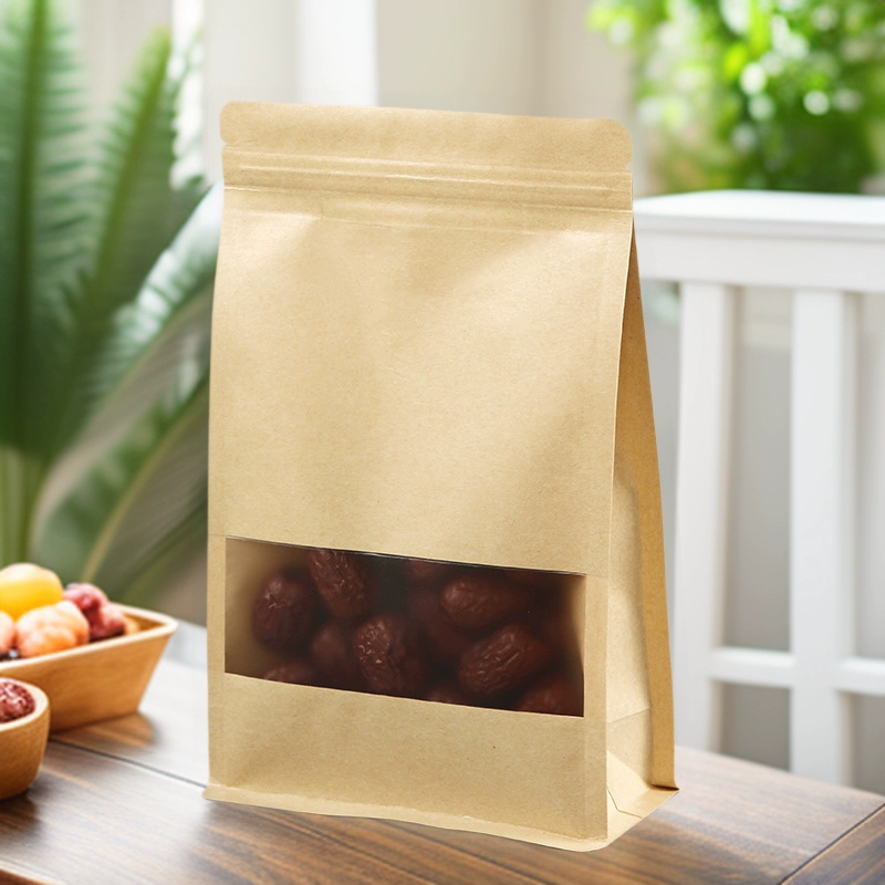 Фабрика спот восемь крафт-бумажных пакетов из крафт-бумаги