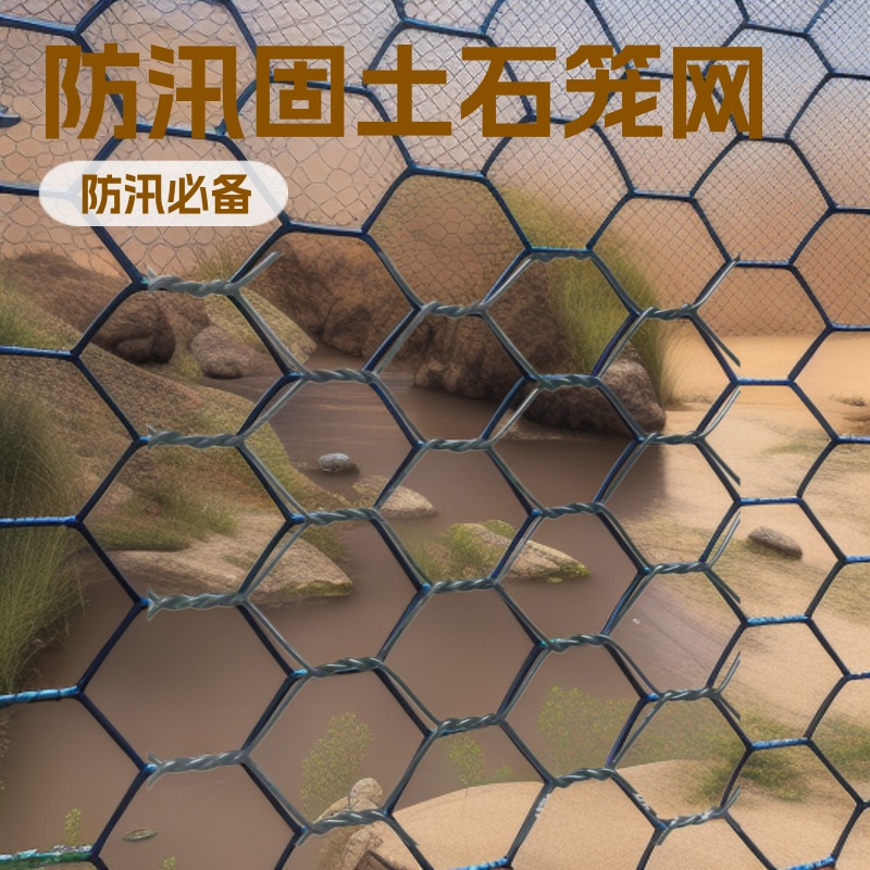 多种规格石笼网龟甲网防汛固土防汛固滨笼纯PTE材质石笼网箱网格