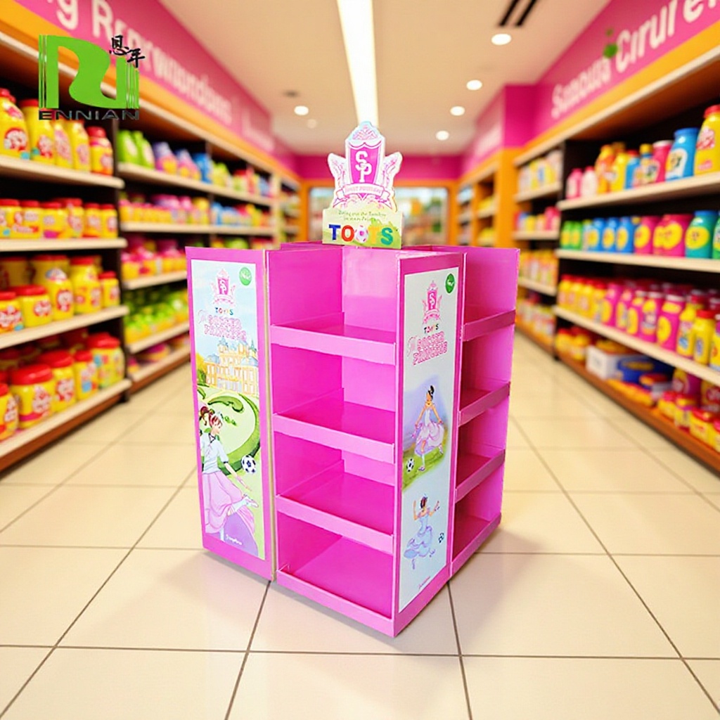 圣诞礼品地堆展示架/节日促销地堆展示架/大型四面展示架置物