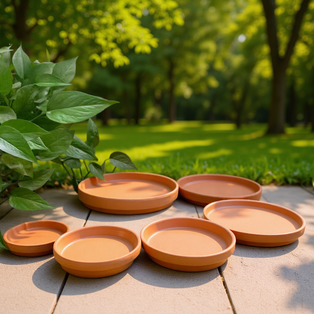 Factory direct red pottery flowerpot ceramic tray breathable strong absorbent fleshy flowerpot water base tray