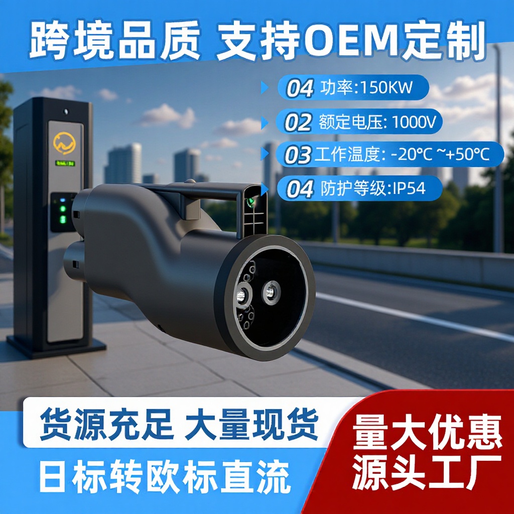 CHAdeMO to CCS2 DC新能源汽车充电桩日标转接头适配快速充电快充