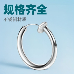 Cross-border new stainless steel spring ear clip Wuxi ear earrings personality fashion Joker factory tassel in stock