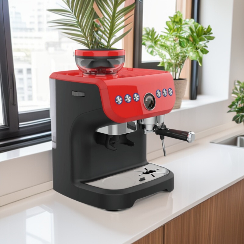 Foreign Trade Multifunctional Espresso Machine, Coffee Bean Grinder Integrated Coffee Machine, Coffee Grinder Integrated Machine