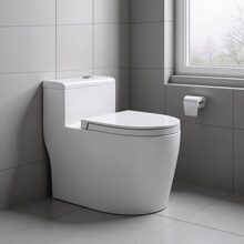 普通马桶家用连体式虹吸轻音缓降大口径隔臭大冲力洁具卫生间坐厕