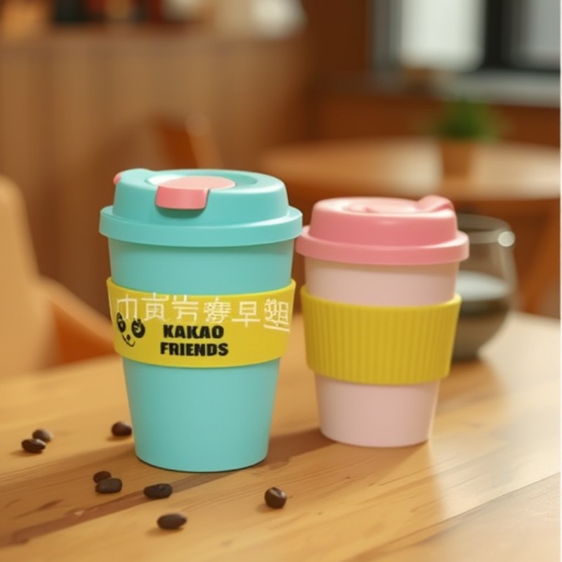 Factory direct supply 8OZ food grade PP coffee cup recyclable non-disposable plastic coffee cup