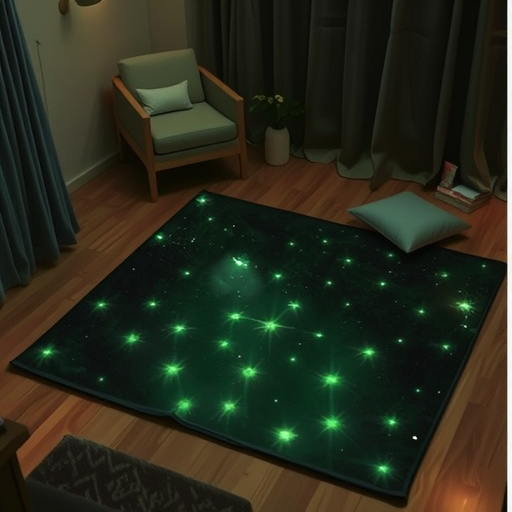 Printed Carpet Decorative Lights Ground Fiber Optic Lights Plastic Fiber Carpet Lights Star Carpet Glowing Carpet
