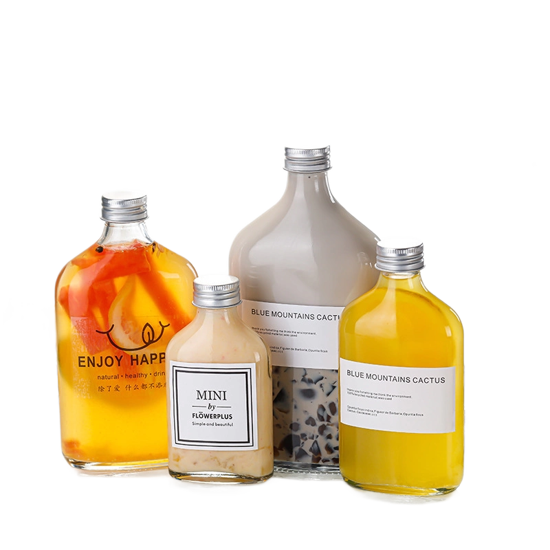 Амазонка косая бутылка для напитков изогнутая плоская бутылка сока кофейная бутылка маленькая бутылка вина новая вынос молочного чая стеклянная бутылка