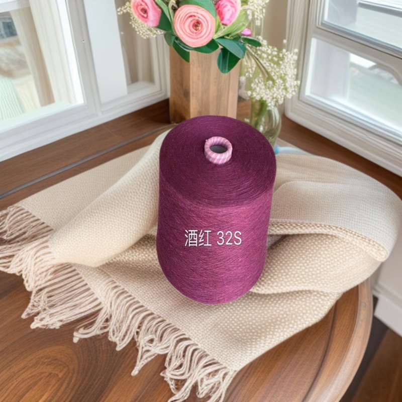 棉莫代尔纱线腈纶纱混纺彩色纱内衣棉纱线粘胶色纺纱木代尔段彩纱