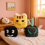 方块蜜蜂毛绒玩具 跨境bee swarm simulator plush猫公仔方块娃娃