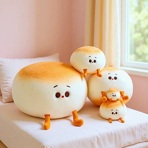 Mini Plush Toy in the Shape of a Steamed Bun, Creative Pillow, Super Soft Children's Companion Doll, Wholesale Mini Soft and Squishy Doll