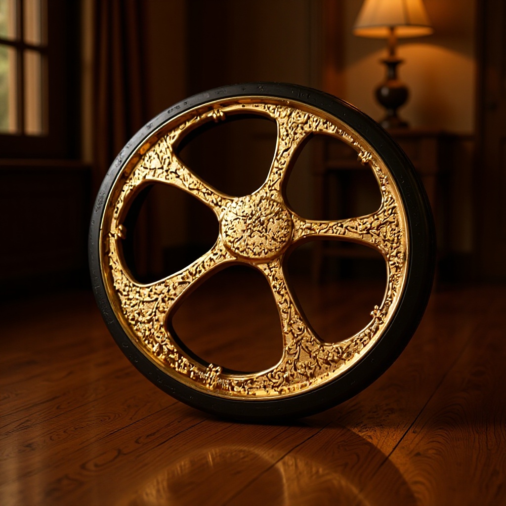 广东东莞厂家供应300mm电镀金色塑料餐车轮 脚轮 塑胶轮子