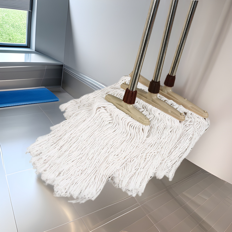 Xinjiang Cotton Round Head Mop Wide Head All Cotton Home Traditional Old Style Hands-Free Wash Dry Wet Dual Use Absorbent Mop