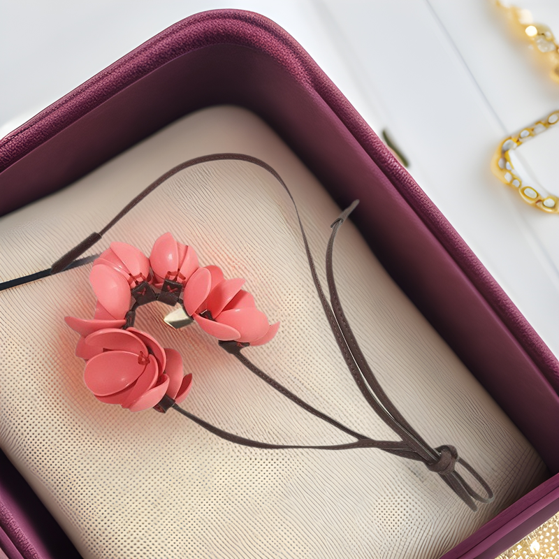 Factory New Accessories Red Flower Necklace European and American Fashion Plastic Pendant Necklace Versatile Clothing Accessories for Women