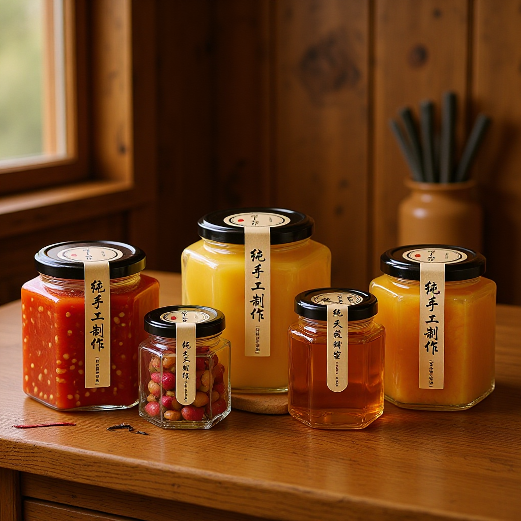 六棱蜂蜜玻璃瓶500ml六角罐头瓶 果酱瓶 酱菜瓶批发