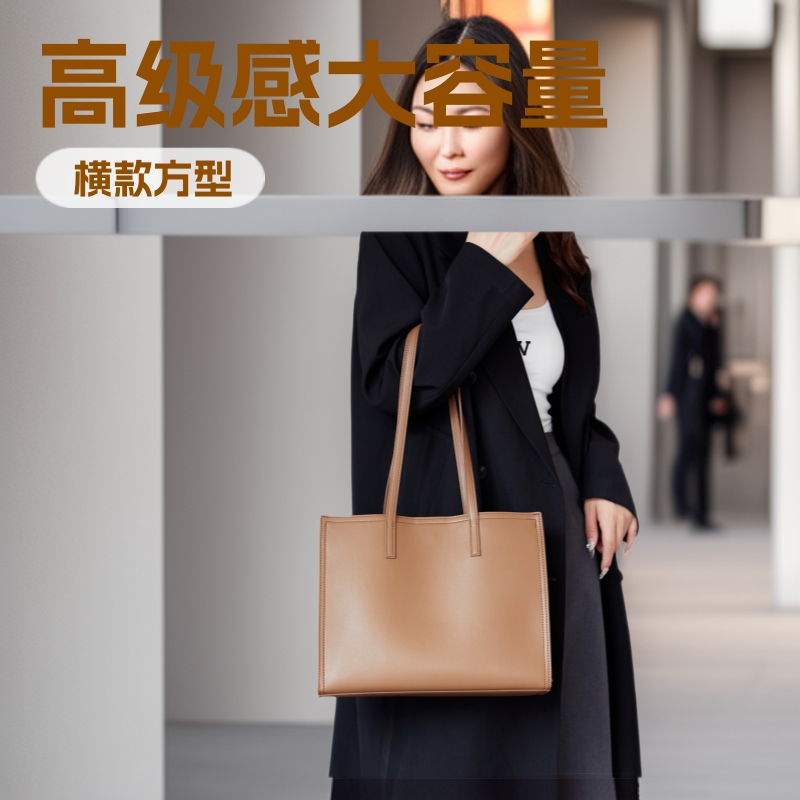 Tote Bag Women's 2024 New Large Capacity High-end Work Commuter Shoulder Bag Fashionable All-match Crossbody Bag Women's Bag