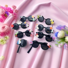 新款时尚圆形儿童眼镜韩版可爱配件宝宝遮阳防晒太阳镜潮流墨镜