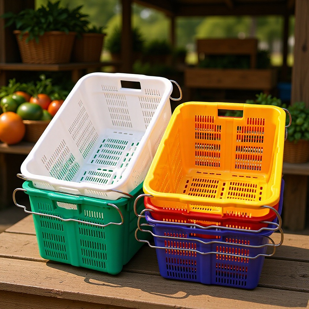 塑料筐加厚水果长方形镂空蔬菜熟胶菜篮食品级周转箱运输配送框子