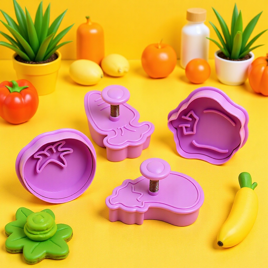 3D de dibujos animados tema vegetal traje tomate berenjena pimienta zanahoria prensa galleta molde