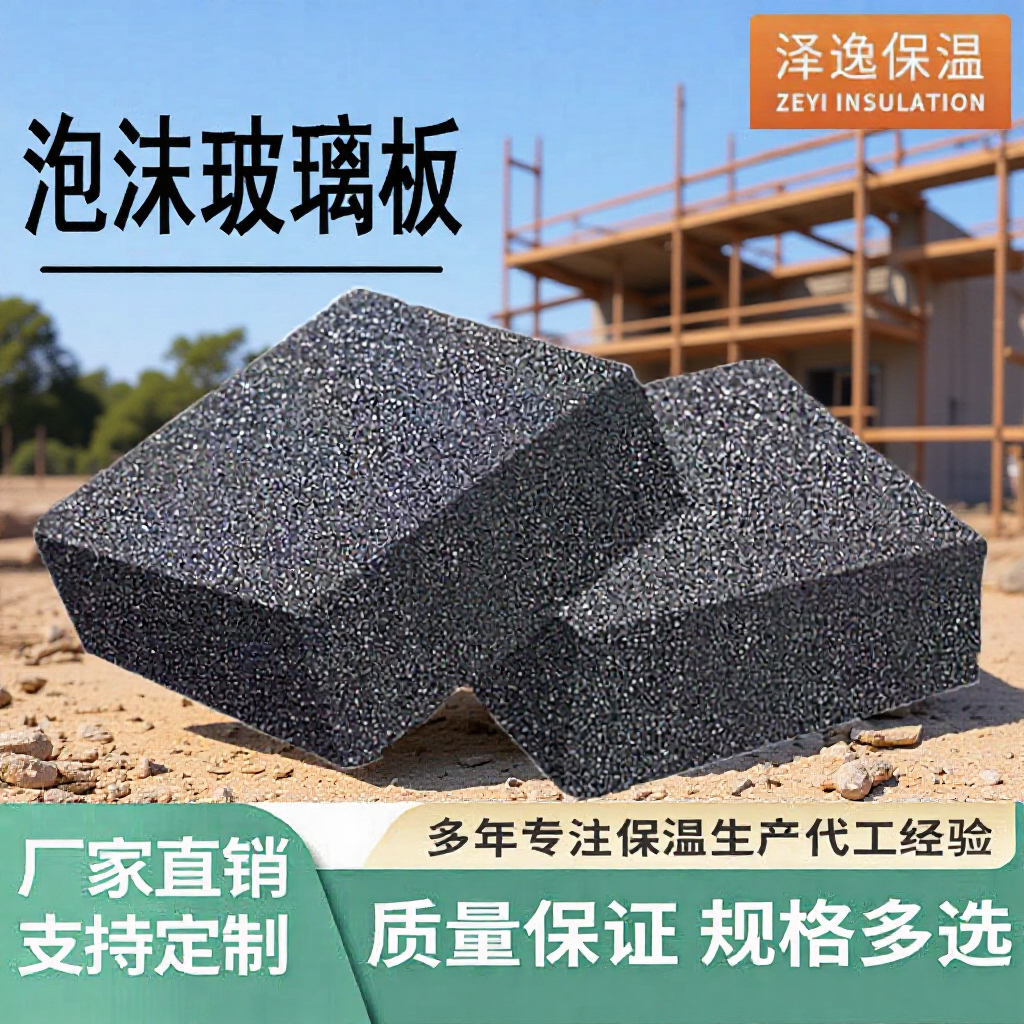 Roof Exterior Wall Foam Glass Insulation Board Building Materials Fireproof and Flame-Retardant Micro-Porous Glass Board A-Level Insulation