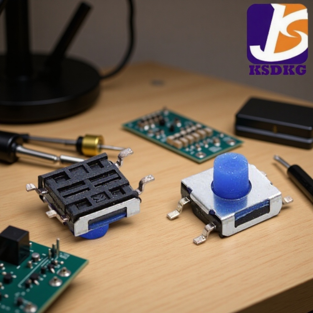 厂家生产软柄四脚贴片硅胶按键防水开关 蓝色按钮