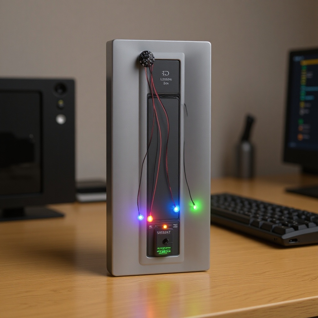 Magnetic induction lamp core with wire, LED seven-color light-emitting accessories, mini toy light string model, 14mm