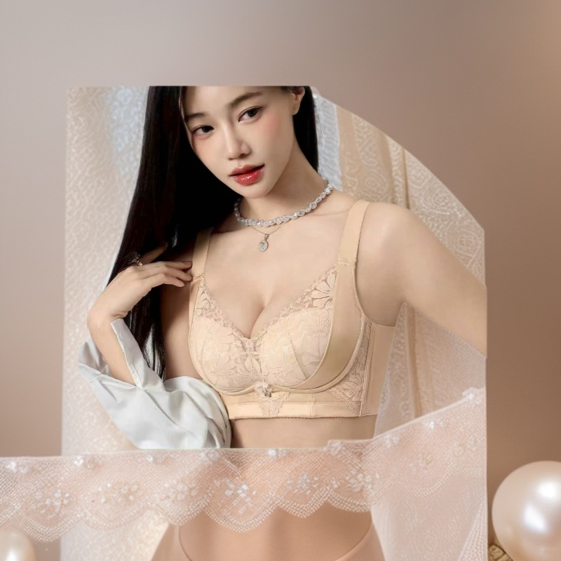 调整型聚拢内衣收副乳上托无钢圈透气文胸防下垂上托小胸聚拢显大|undefined