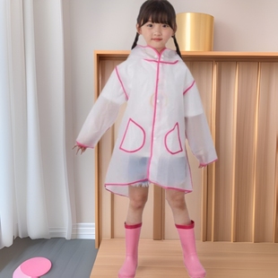 Raincoat Children's Raincoat Year-Old Children's Poncho Boys and Girls Primary School Students Kindergarten Children's Raincoat