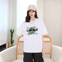 纯棉情侣印花短袖t恤女半袖上衣圆领潮流打底衫春夏秋冬男女同款