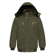 冬季加绒棉衣外套劳保户外工作服军绿色男士棉服迷彩棉袄迷彩作训