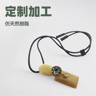 Factory Customized High-Quality Imitation Natural Resin Pendant National Trend Palace Scenery Diamond Clothing Accessories Necklace