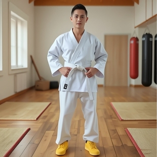 Four Seasons Adult and Children Karate Uniforms White Men's and Women's Training Uniforms Performance Uniforms Printable