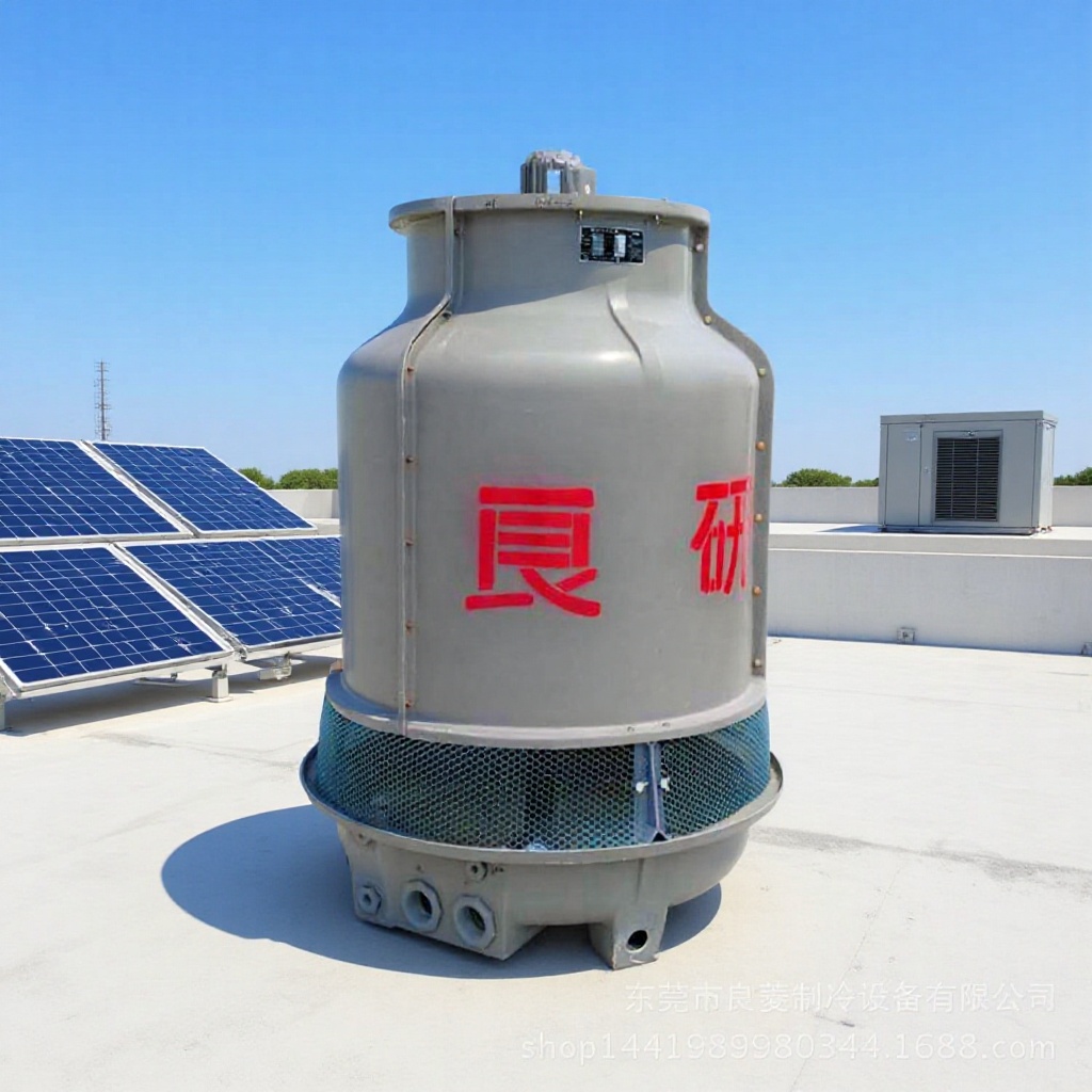 良研厂家批发15吨玻璃钢冷却塔逆流式圆形冷水塔散热凉水塔耐腐蚀