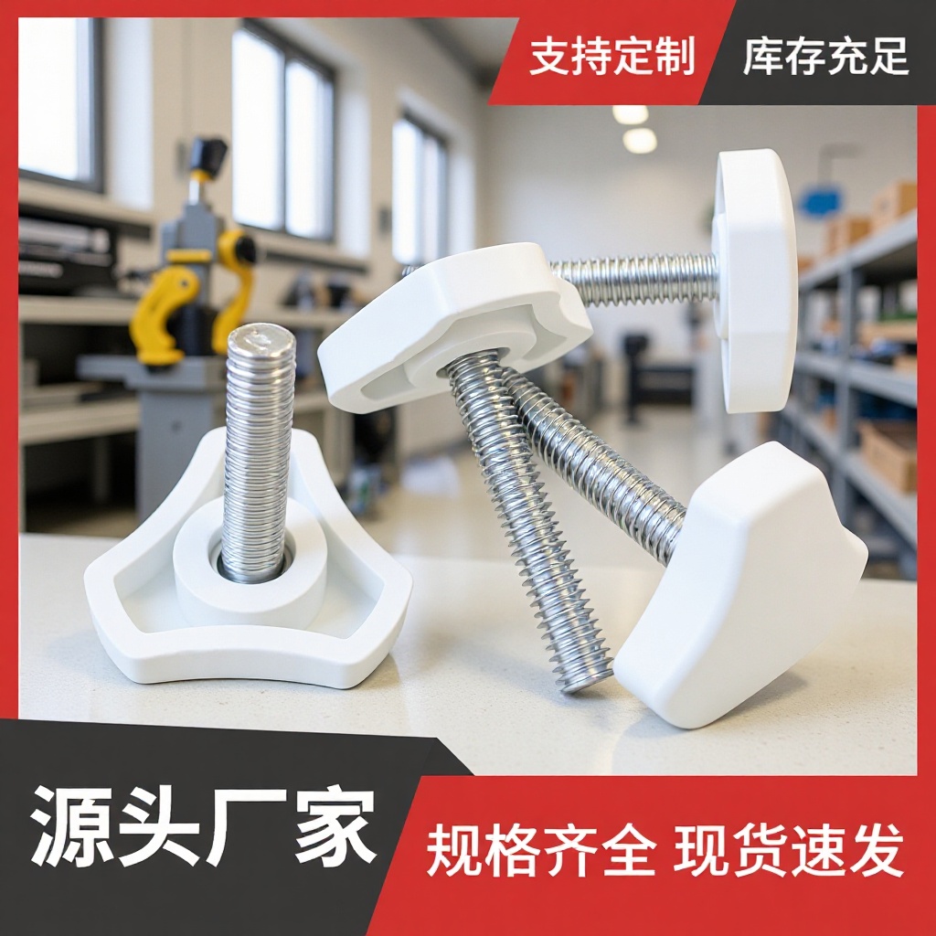 生产供应30mm-m6三角塑料旋钮 调节旋钮 家具塑胶旋钮