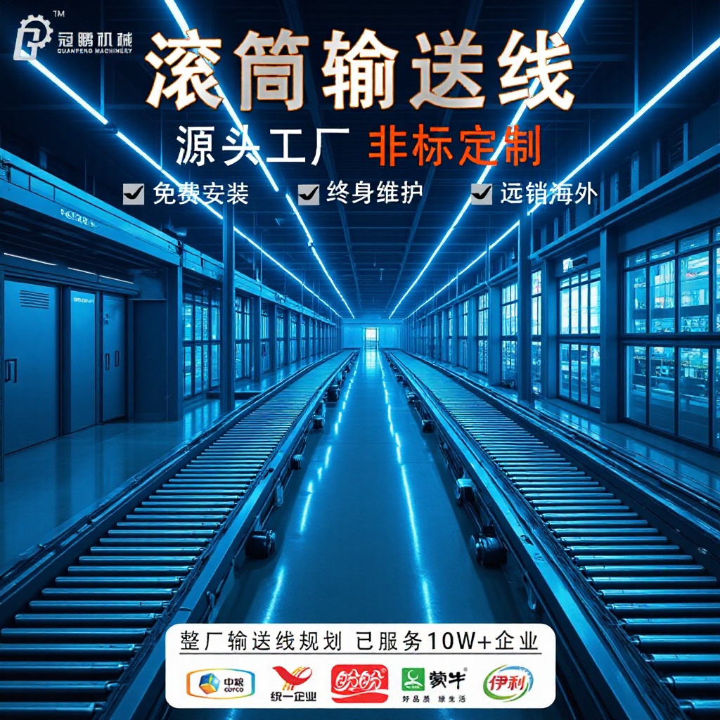 上海无动力螺旋滚筒输送机食品流水线传送带定做整厂辊筒机输送线