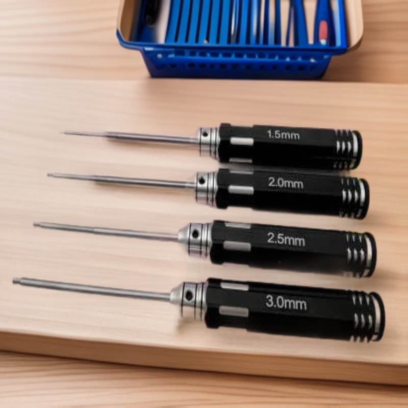 航模组装维修工具白钢精密球头六角螺丝刀套装Spherical hexagon