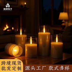石蜡仿真子弹头LED电子蜡烛圣诞节ins风生日婚庆气氛蜡烛灯