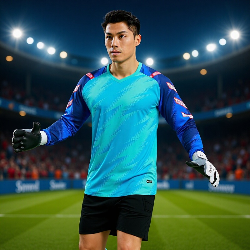 Children's Football Goalkeeper Jersey Equipment Children's Full Set of Anti-Collision Goalkeeper Clothing Long-Sleeved and Long-Pants Set Children's Football Goalkeeper Jersey Equipment Children's Full Set of Anti-Collision Goalkeeper Clothing Long-Sleeved and Long-Pants Set