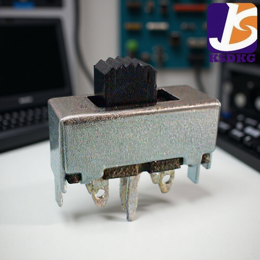 供应小型2P2T滑动开关 2档正拨拨码开关 两档六脚手电筒拨动开关