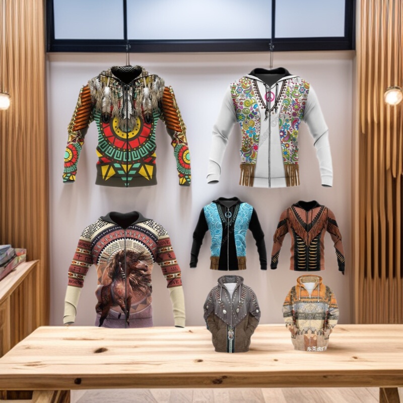 2025 Spring and Autumn New Indian Ethnic Elements Series 3D Printed Sweatshirt Cosplay Fashion Hoodie 2025 Spring and Autumn New Indian Ethnic Elements Series 3D Printed Sweatshirt Cosplay Fashion Hoodie