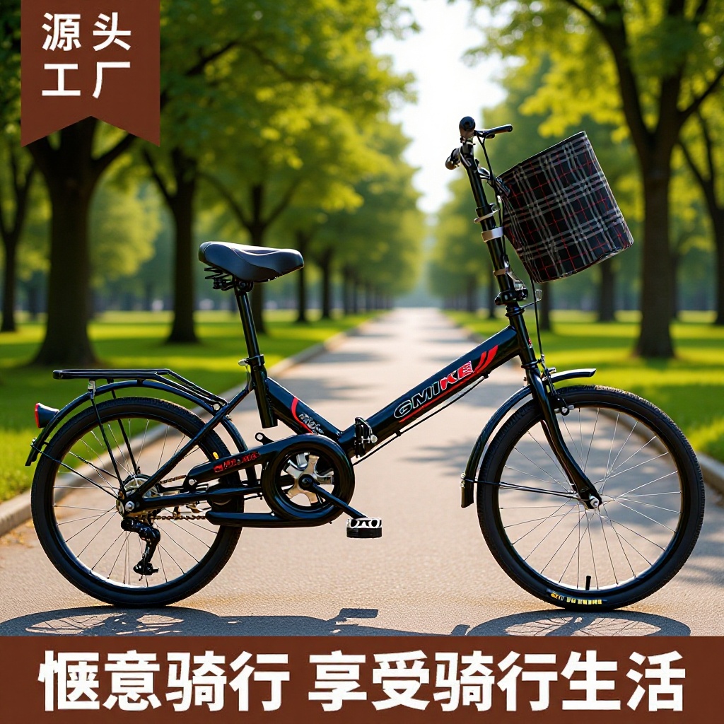 20-Inch Folding Bike for Children, Primary and Secondary School Students, and Adults, Customizable with Logo, Lightweight Folding Bike from Source Factory